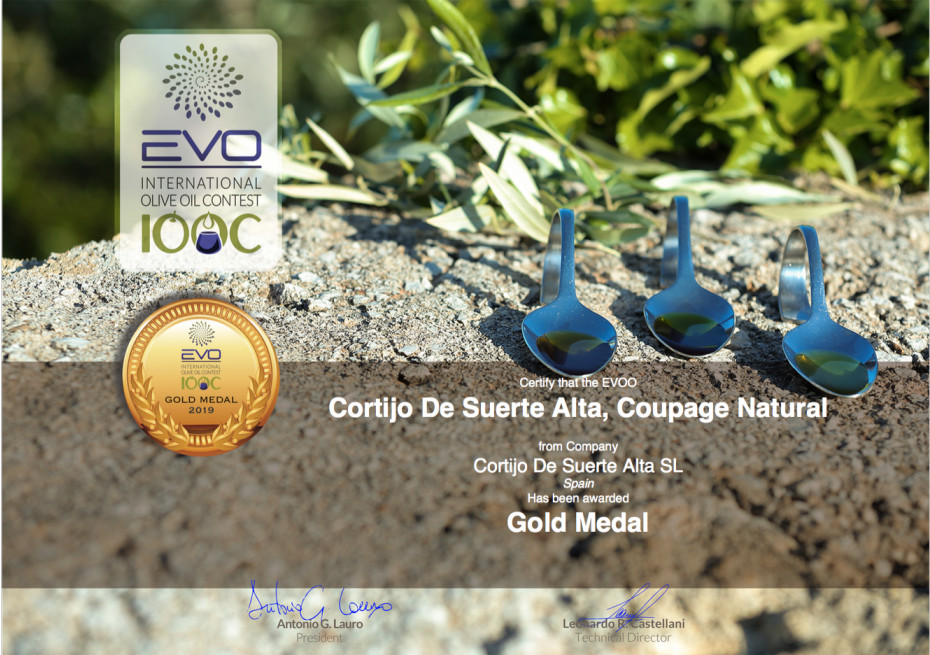 Coupage Natural gana Gold Medal en EVO-IOOC 2019